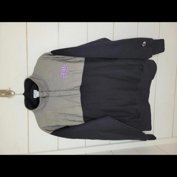 TCU Champion XL grey & black with logo sweatshirt - Picture 1 of 5